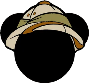 Mickey Mouse Safari Hat Vector PNG Image