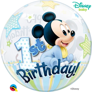 Mickey Mouse1st Birthday Celebration PNG Image