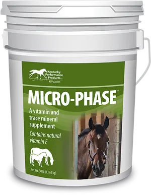 Micro Phase Horse Supplement Bucket PNG Image