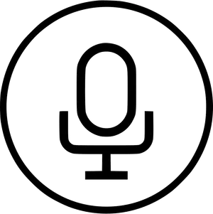 Microphone Icon Outline PNG Image