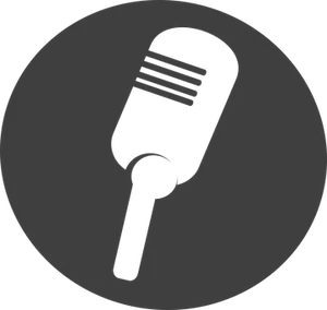 Microphone Silhouette Icon PNG Image