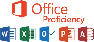 Microsoft Office Proficiency Icons PNG Image