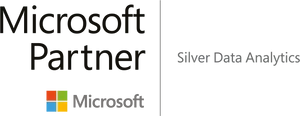 Microsoft Partner Silver Data Analytics Badge PNG Image