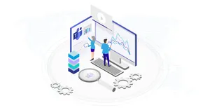 Microsoft Teams Analytics Dashboard Illustration PNG Image