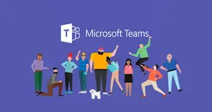 Microsoft Teams Diverse Team Celebration PNG Image