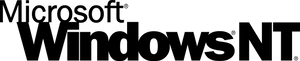 Microsoft Windows N T Logo Black PNG Image