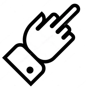 Middle Finger Icon Graphic PNG Image