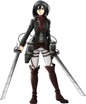 Mikasa Ackerman Attackon Titan PNG Image