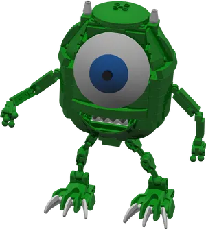 Mike Wazowski Lego Model PNG Image