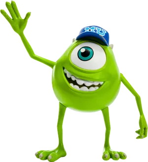 Mike Wazowski Monsters University Cap PNG Image