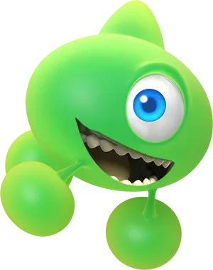 Mike Wazowski Smiling Character Image PNG Image