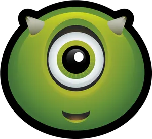 Mike Wazowski Smiling Graphic PNG Image