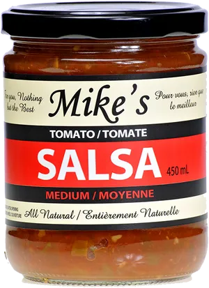 Mikes Medium Tomato Salsa Jar450ml PNG
