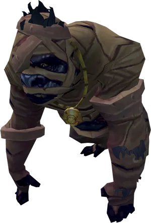 Militarized Gorilla Character PNG Image