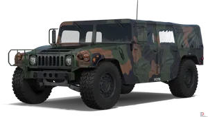 Military Hummer H1 Camouflage PNG Image