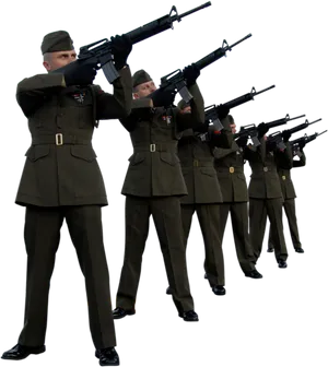 Military Salute Gun Rifle Uniform PNG Image