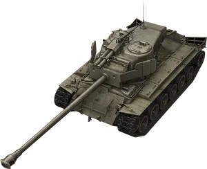 Military Tank Isolated Profile PNG Image