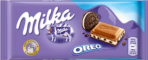 Milka Oreo Chocolate Bar Packaging PNG Image