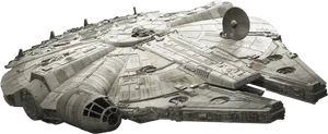 Millennium Falcon Spacecraft Profile PNG Image