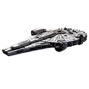 Millennium Falcon With Characters Png Phq PNG Image