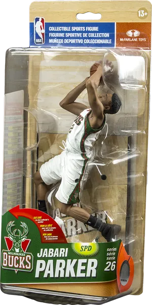 Milwaukee Bucks Jabari Parker Action Figure Packaging PNG Image