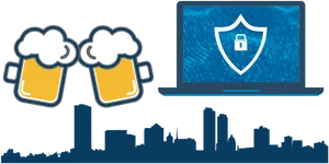 Milwaukee Cybersecurity Beer Celebration PNG Image