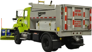 Milwaukee Swenson Salt Spreader Truck PNG Image