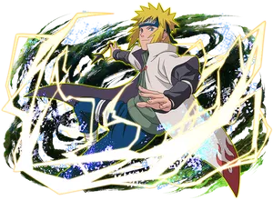 Minato Namikaze Rasengan Formation PNG Image