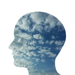 Mindful Sky Silhouette PNG Image