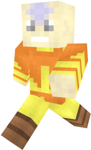 Minecraft Aang Character Skin PNG Image