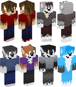 Minecraft_ Animal_ Costume_ Skins PNG Image