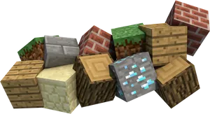 Minecraft Blocks Collection PNG Image