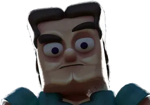 Minecraft Character Close Up PNG Image