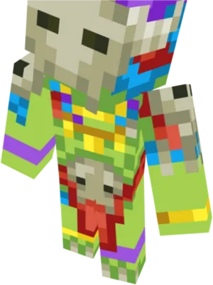 Minecraft_ Character_in_ Colorful_ Armor PNG Image