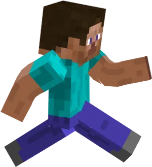 Minecraft Character Running PNG Image