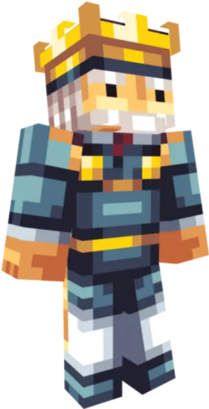 Minecraft_ Character_with_ Crown.png PNG Image