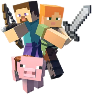 Minecraft_ Characters_ Adventure PNG Image