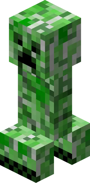 Minecraft Creeper Character Render.png PNG Image