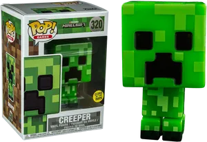 Minecraft Creeper Funko Pop Figure PNG Image