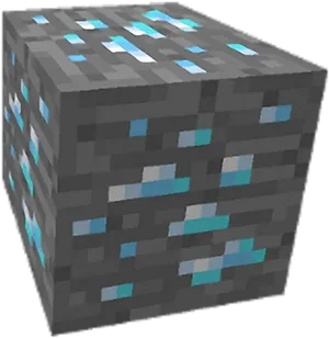 Minecraft Diamond Ore Block PNG Image