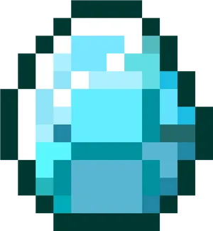 Minecraft Diamond Ore Block PNG Image