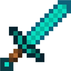 Minecraft Diamond Sword Icon PNG Image