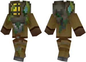 Minecraft Diver Skin Design PNG Image