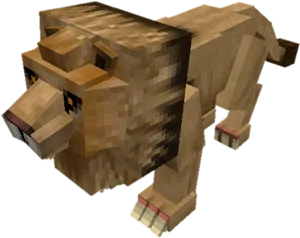 Minecraft Dog Model.png PNG Image