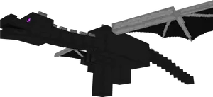 Minecraft_ Ender_ Dragon_ Flying PNG Image