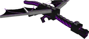 Minecraft Ender Dragon Model PNG Image