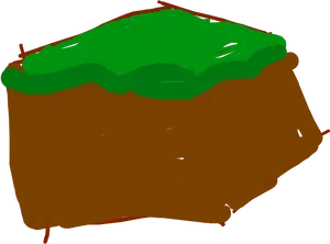 Minecraft Grass Block Drawing PNG Image