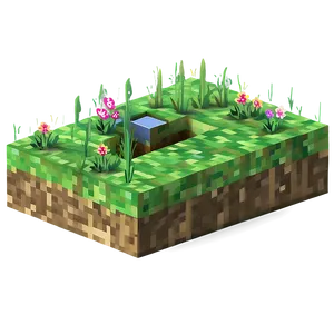 Minecraft Grass Block Isometric Png Kyl1 PNG Image