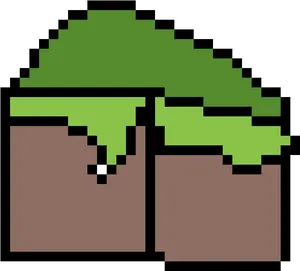 Minecraft_ Grass_ Block_ Pixel_ Art PNG Image