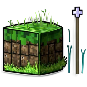 Minecraft Grass Block Vector Png Yso18 PNG Image